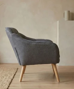 Canapé 3 places Scandinave Zentao Tissu Gris Clair