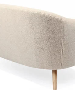 Canapé 2 places style scandinave Savoy Tissu Bouclette Beige