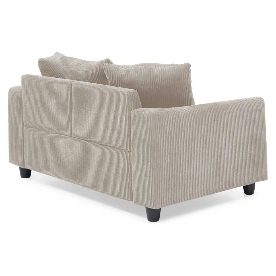 Canapé contemporain 2 places Mozart Velours côtelé Beige