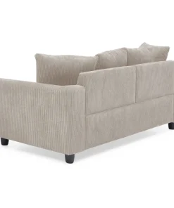 Canapé contemporain 3 places Mozart Velours côtelé Beige