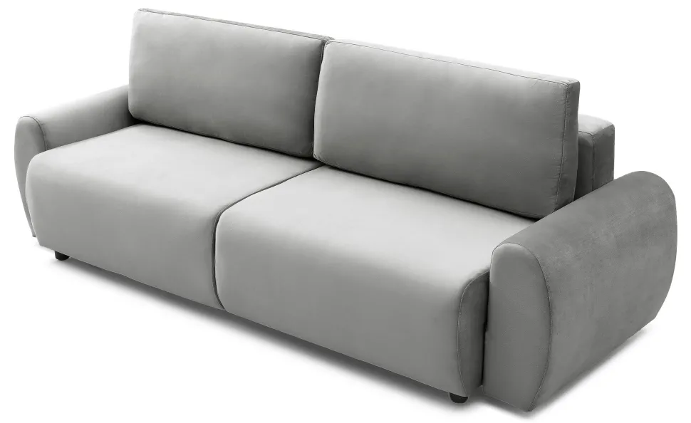 Canapé convertible 3 places Traviata Velours Gris