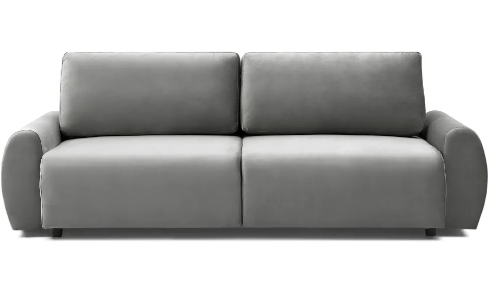Canapé convertible 3 places Traviata Velours Gris