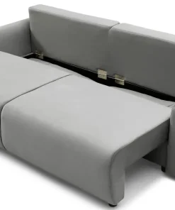 Canapé convertible 3 places Traviata Velours Gris