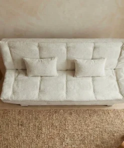 Canapé convertible 3 places Lefkada Tissu texturé Beige