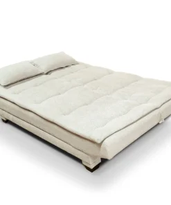 Canapé convertible 3 places Lefkada Tissu texturé Beige