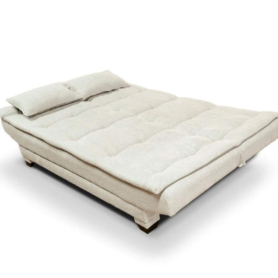 Canapé convertible 3 places Lefkada Tissu texturé Beige