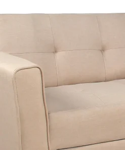 Canapé convertible 3 places Clayton Tissu Beige