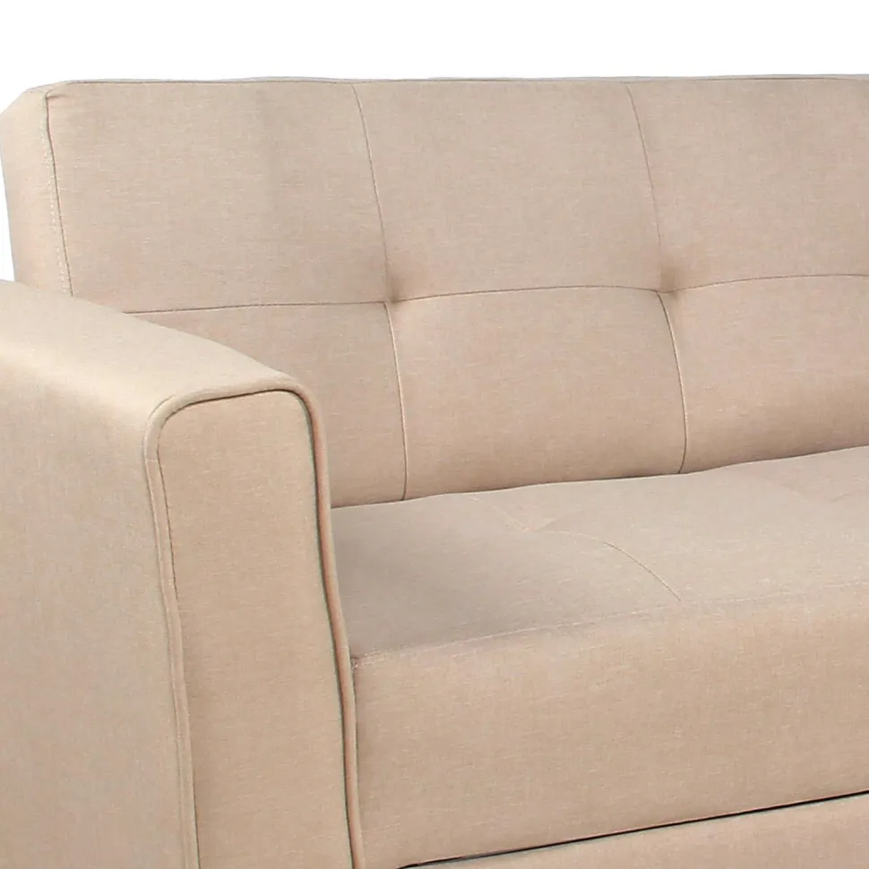 Canapé convertible 3 places Clayton Tissu Beige