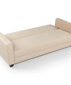Canapé convertible 3 places Clayton Tissu Beige