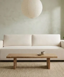 Canapé convertible 3 places Klimt Velours côtelé Crème