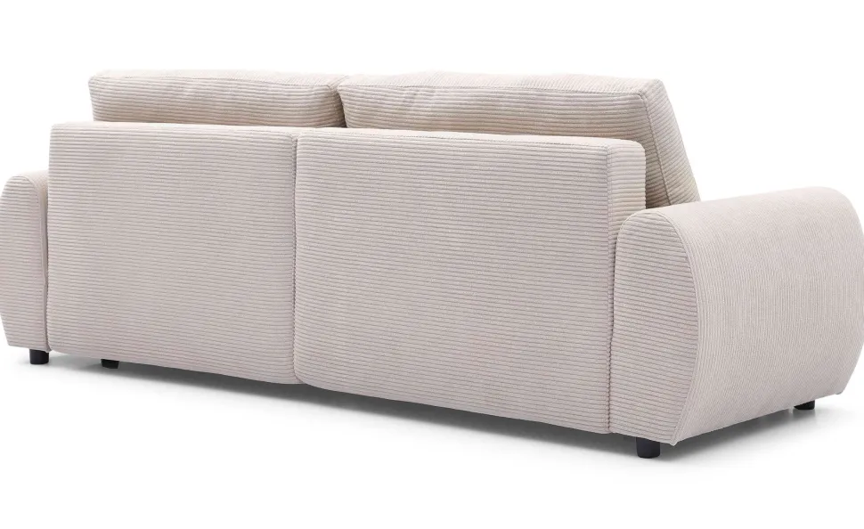 Canapé convertible 3 places Traviata Velours côtelé Beige
