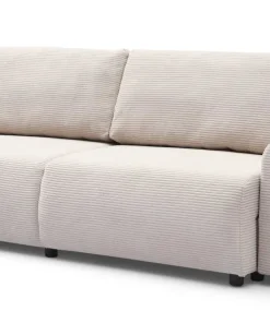 Canapé convertible 3 places Traviata Velours côtelé Beige