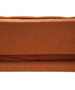 Canapé convertible 3 places Lefkada Tissu texturé Orange terracotta