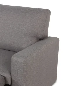 Canapé convertible avec angle réversible Baleares Tissu Gris clair