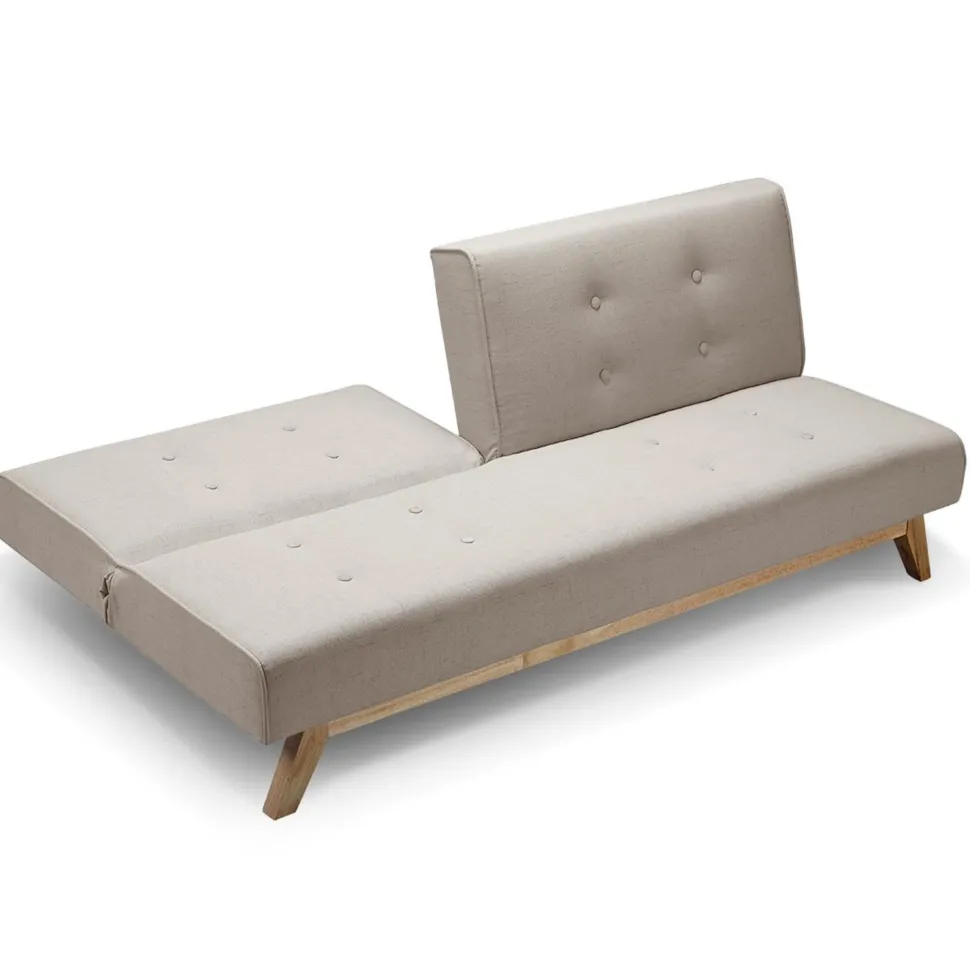 Canapé convertible clic-clac scandinave Yazu Beige