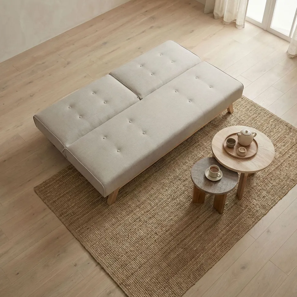 Canapé convertible clic-clac scandinave Yazu Beige