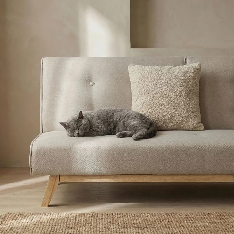 Canapé convertible clic-clac scandinave Yazu Beige