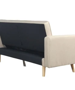 Canapé convertible clic-clac scandinave Slow Tissu Beige