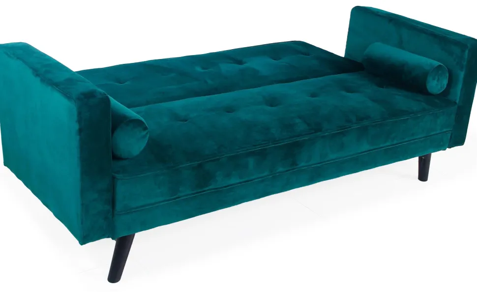 Canapé convertible clic-clac scandinave Slow Velours Vert