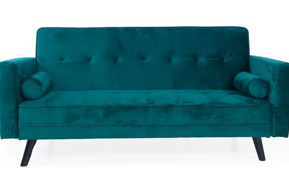 Canapé convertible clic-clac scandinave Slow Velours Vert