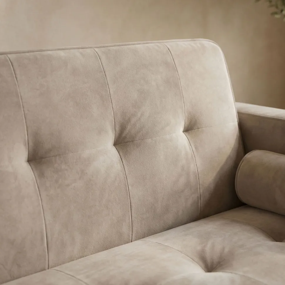 Canapé convertible clic-clac scandinave Slow Velours Taupe