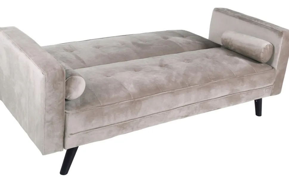 Canapé convertible clic-clac scandinave Slow Velours Taupe