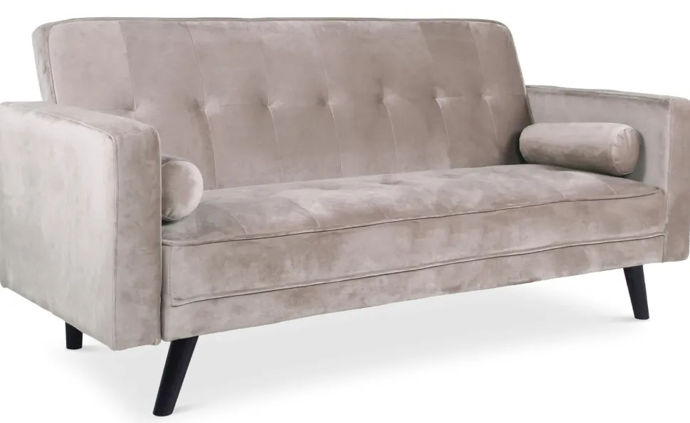 Canapé convertible clic-clac scandinave Slow Velours Taupe