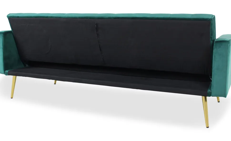 Canapé convertible clic-clac Justy Velours Vert