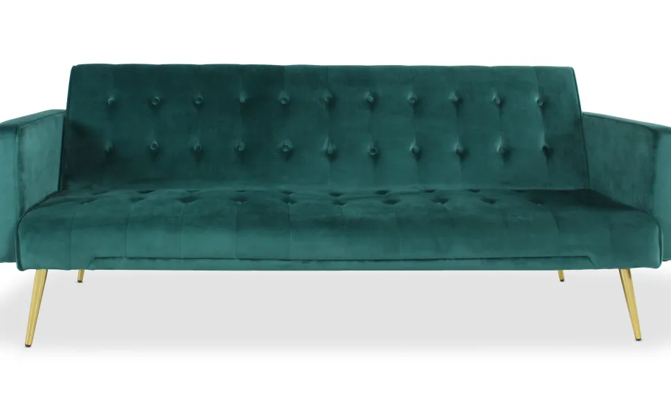 Canapé convertible clic-clac Justy Velours Vert