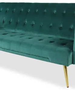 Canapé convertible clic-clac Justy Velours Vert