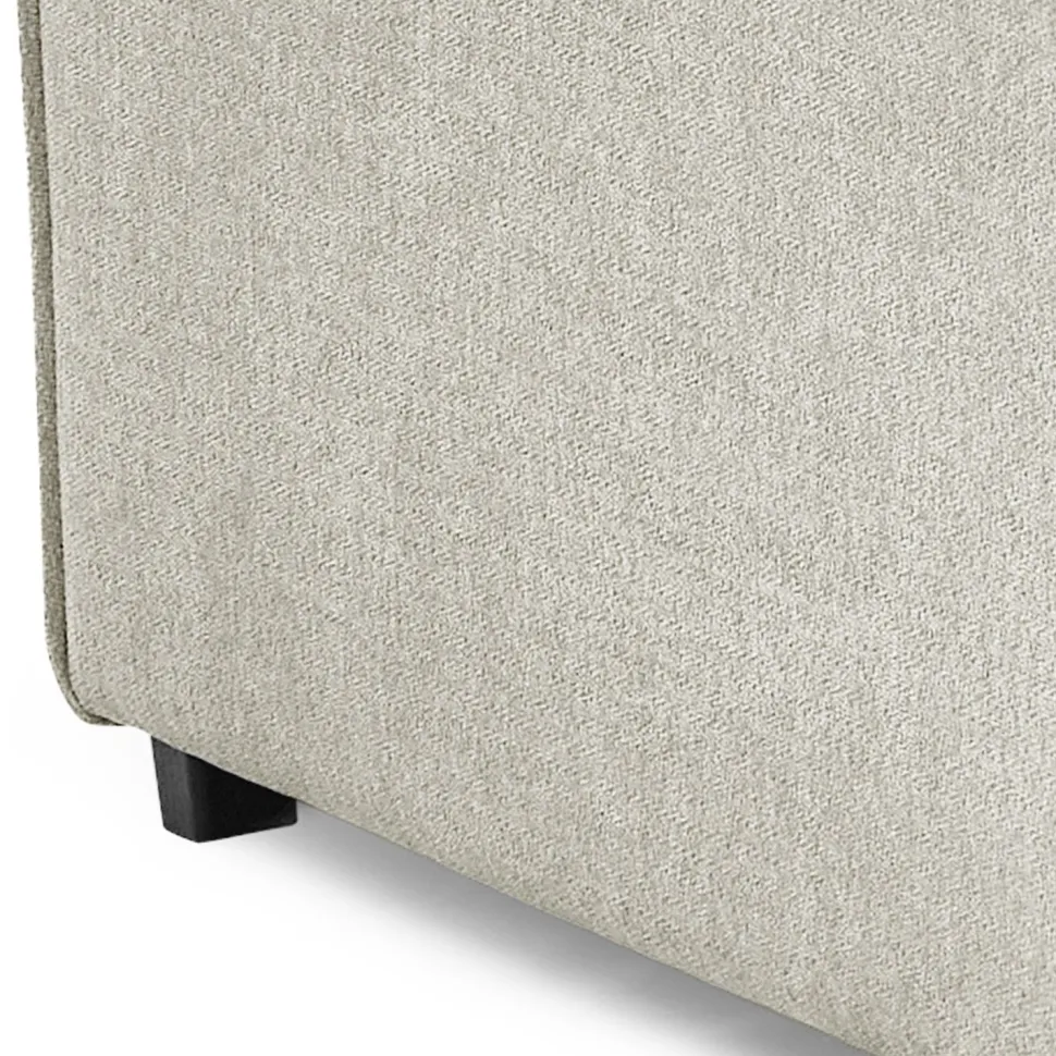 Canapé convertible clic-clac 3 places Pikado Tissu effet lin Crème