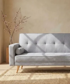 Canapé convertible clic-clac scandinave Slow Tissu Gris clair