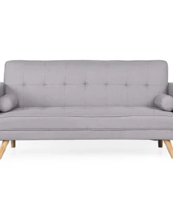 Canapé convertible clic-clac scandinave Slow Tissu Gris clair