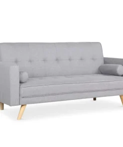 Canapé convertible clic-clac scandinave Slow Tissu Gris clair
