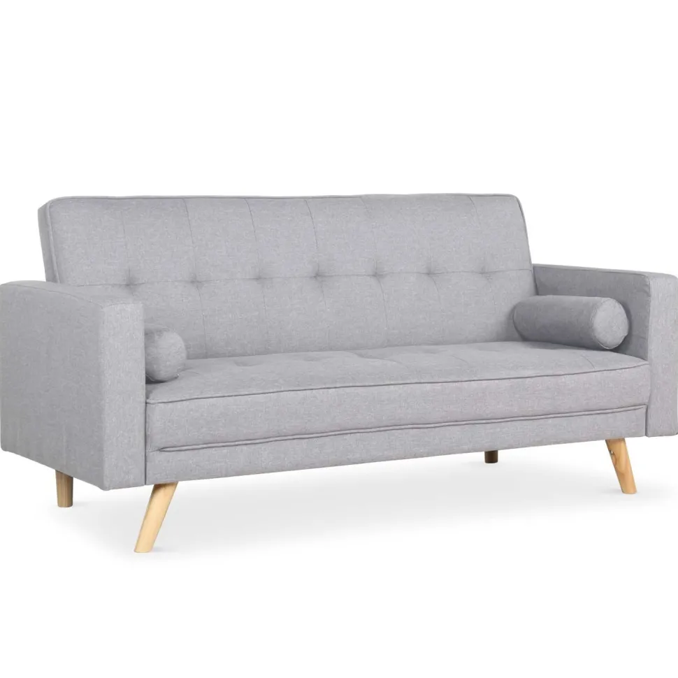 Canapé convertible clic-clac scandinave Slow Tissu Gris clair