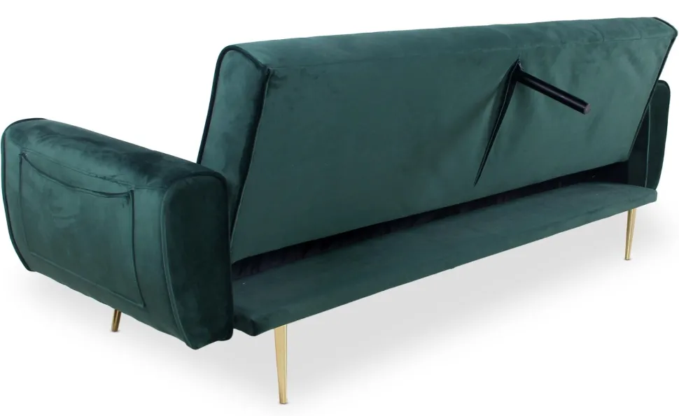 Canapé convertible clic-clac scandinave Slovénie Velours Vert