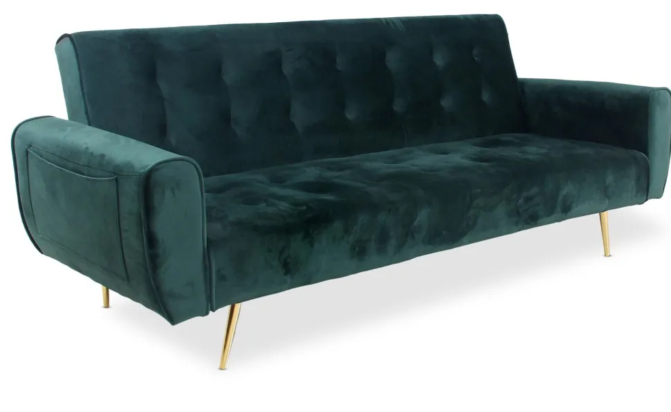 Canapé convertible clic-clac scandinave Slovénie Velours Vert