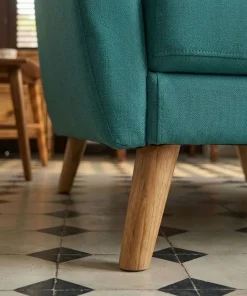 Canapé convertible clic-clac scandinave Refresha Tissu Bleu vert