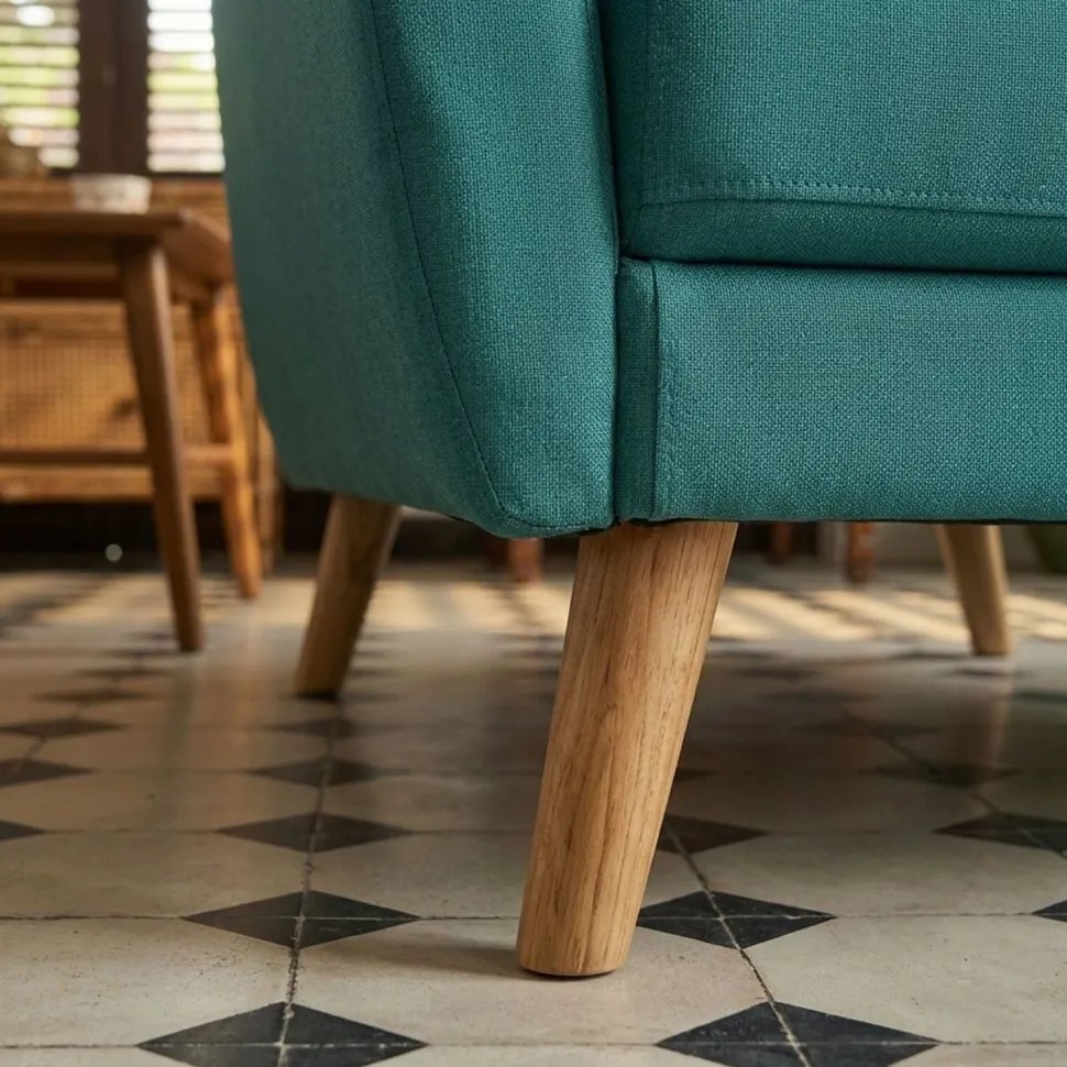 Canapé convertible clic-clac scandinave Refresha Tissu Bleu vert