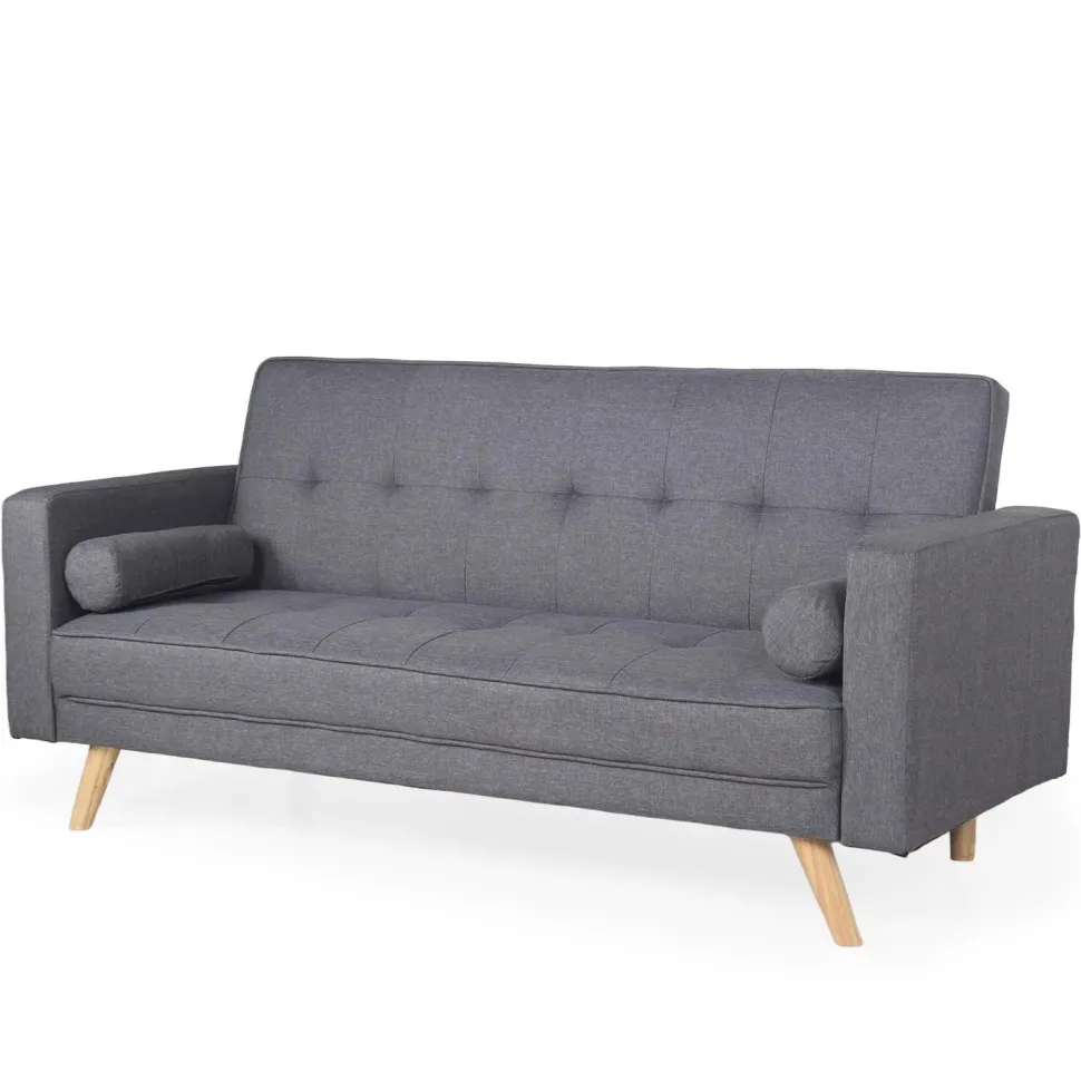 Canapé convertible clic-clac scandinave Slow tissu Gris foncé