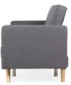 Canapé convertible clic-clac scandinave Slow tissu Gris foncé