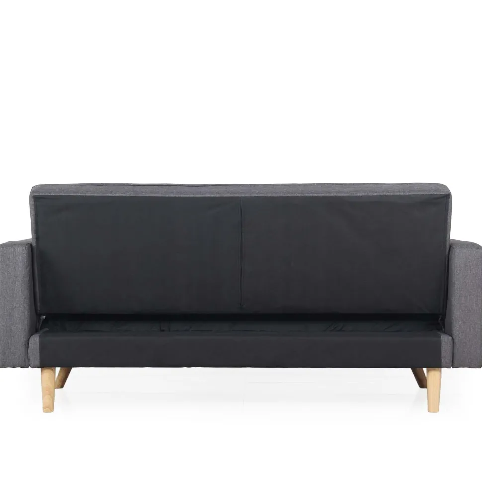 Canapé convertible clic-clac scandinave Slow tissu Gris foncé