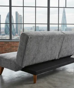 Canapé convertible clic-clac scandinave Yazu Velours chenille Gris
