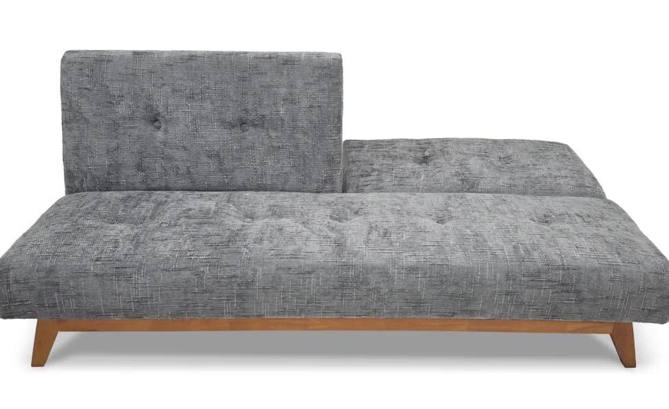 Canapé convertible clic-clac scandinave Yazu Velours chenille Gris