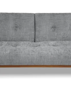 Canapé convertible clic-clac scandinave Yazu Velours chenille Gris