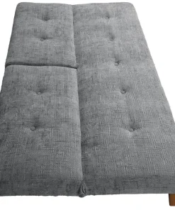 Canapé convertible clic-clac scandinave Yazu Velours chenille Gris