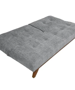 Canapé convertible clic-clac scandinave Yazu Velours chenille Gris