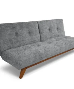 Canapé convertible clic-clac scandinave Yazu Velours chenille Gris