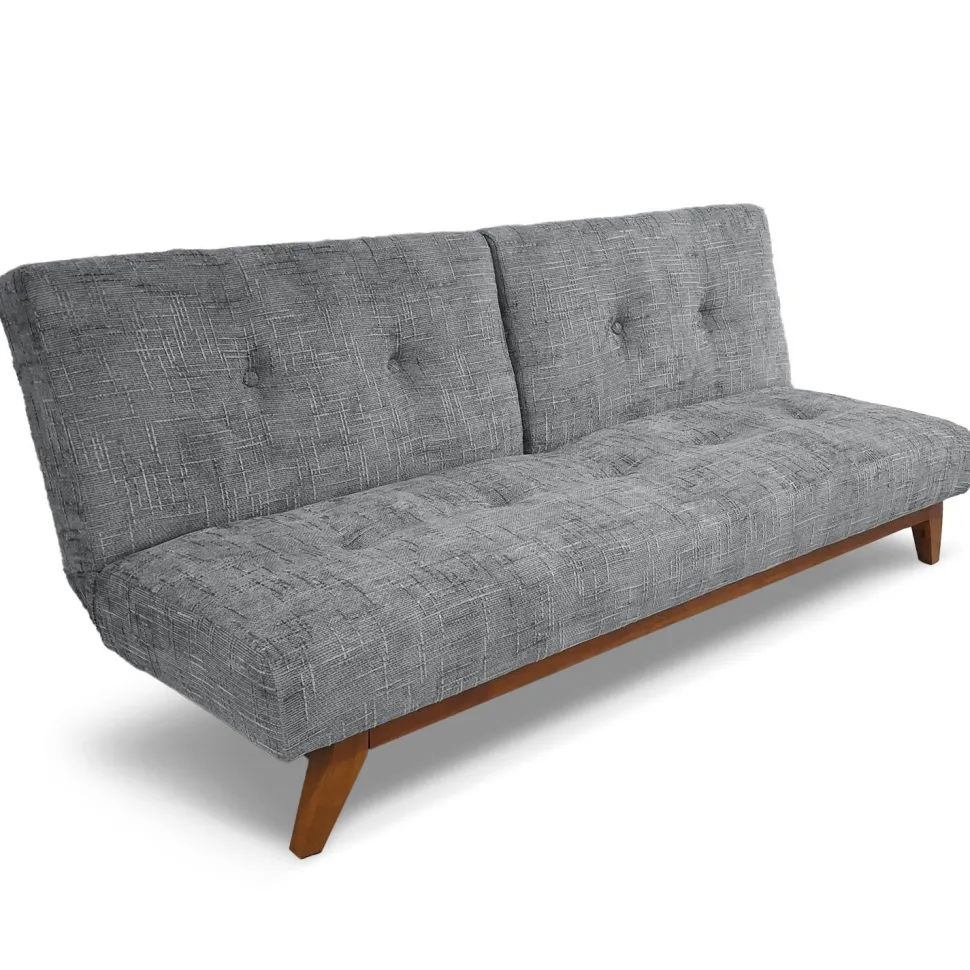 Canapé convertible clic-clac scandinave Yazu Velours chenille Gris