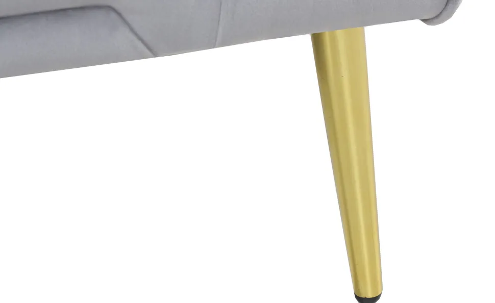Canapé convertible clic-clac Justy Velours Gris clair